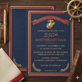 Invitación Gala del 250 Aniversario de la Armada de los EE. U