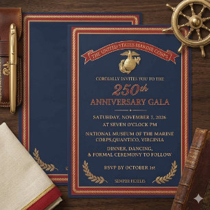 Invitación Gala del 250 Aniversario de la Armada de los EE. U