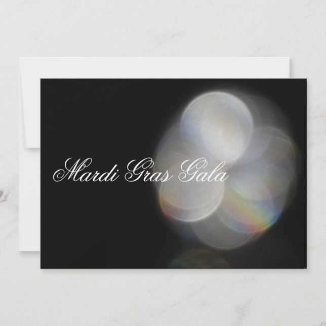 Invitación Gala Mardi Gras (Anverso)