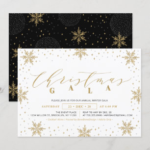 Invitación Gala Navideña Corporativa de Oro, Fiesta de Navida