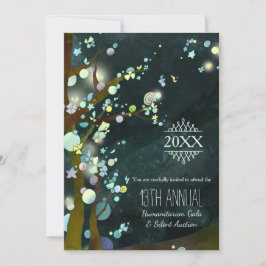 Invitación Gala y subasta de caridad nocturna Purpurinoso