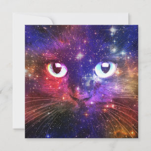 Invitación Galaxia de explosión de color Cat