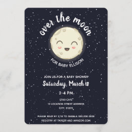 Invitación Galaxia de la Marina Baby Shower en el espacio lun