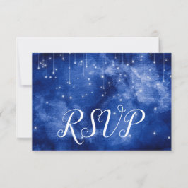 Invitación Galaxia del espacio azul Estrellas celestes Respue