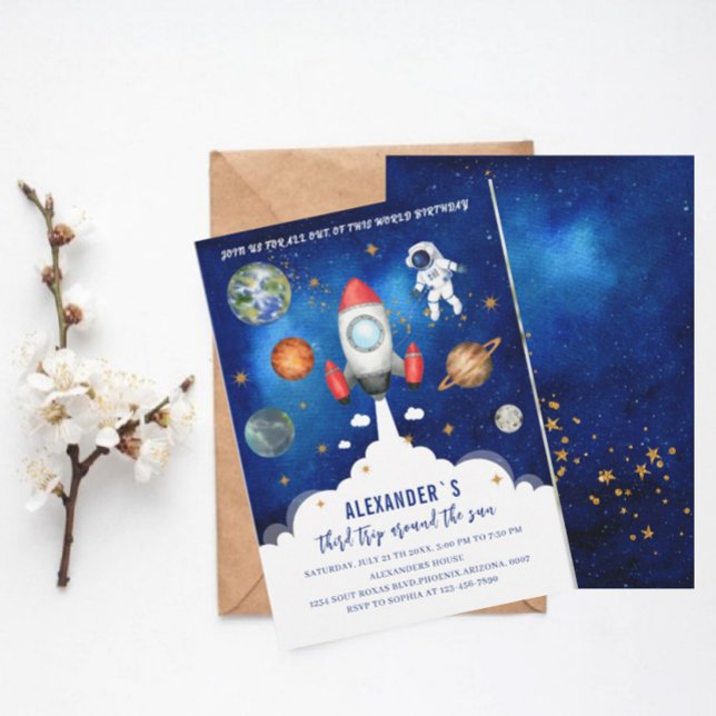 Invitación Galaxia del espacio exterior Ducha de bebé estrell (Subido por el creador)
