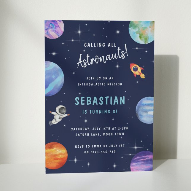 Invitación Galaxia del espacio exterior Estrellas de fiesta d (Subido por el creador)