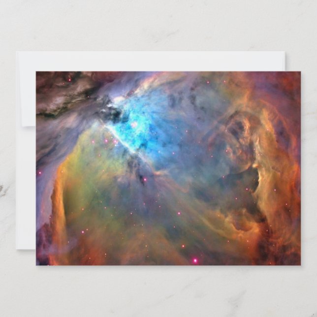 Invitación Galaxia espacial Orion Nebula (Anverso)