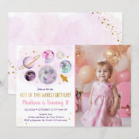 Galaxia Oro Rosa De Este Invita De Cumpleaños Mund