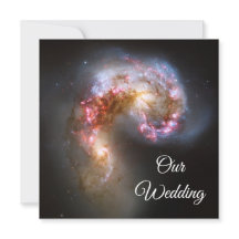 Galaxias Antennae Estrellas Rosadas Boda Cósmica