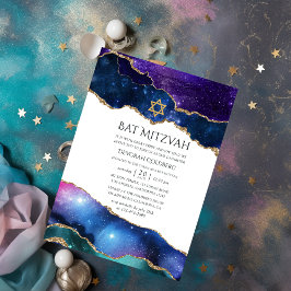 Invitación Galaxy Agate Bat Mitzvah