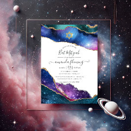 Invitación Galaxy Agate Bat Mitzvah