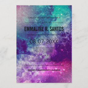 Invitación Galaxy Baby Shower Invite
