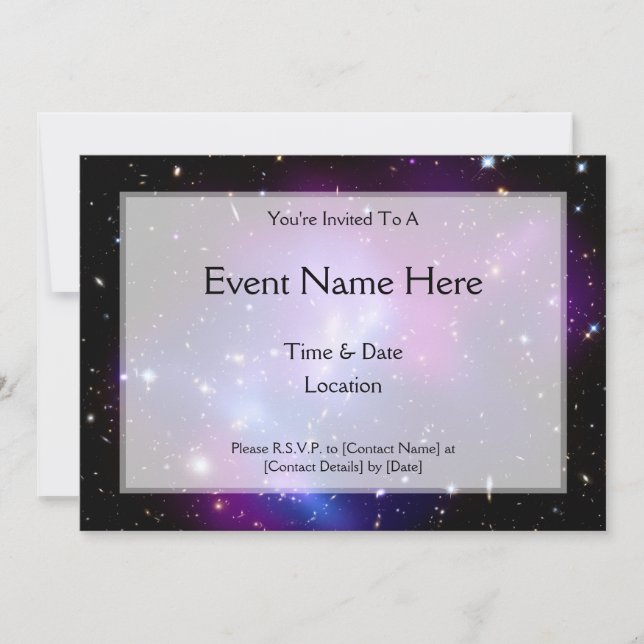 Invitación Galaxy Cluster MACS J0717 (Telescopio Hubble) (Anverso)