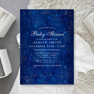 Invitación Galaxy de Acuarela Estrellas Cósmicas Cumpleaños d