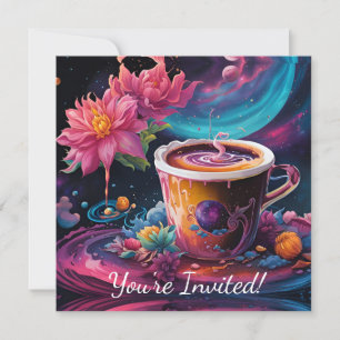 Invitación Galaxy Garden Coffee / Tea Time Fiesta