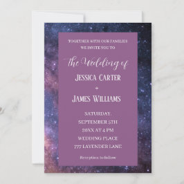 Invitación Galaxy Starry Night Space Boda Universe