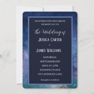 Invitación Galaxy Starry Night Space Boda Universe