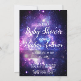 Invitación Galaxy Stars Celestial Outer Space Baby Shower