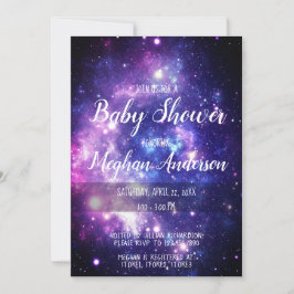 Invitación Galaxy Stars Celestial Outer Space Baby Shower