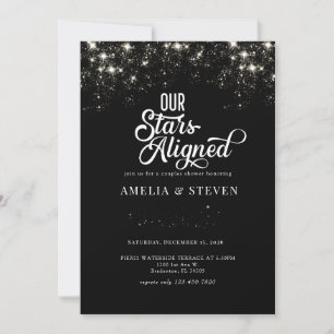 Invitación Galaxy Stars Ducha de Parejas
