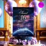 Invitación Galaxy Sweet Dieciséis Cumpleaños<br><div class="desc">Entre en un encantador reino cósmico con nuestra Personalizado Galaxy Sweet 16 Birthday Invitation. Diseñada con amor por nada menos que Mylini Design, esta estelar invitación captura la esencia mágica de su próxima celebración. Usted tiene la flexibilidad de personalizar de la invitación con su propio mensaje, haciéndola aún más personal...</div>