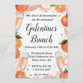 Invitación Galentine Mimosa Brunch Party Invite Personalized