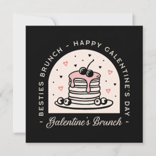 Invitación Galentines bestis chicas brunch Valentine fiesta