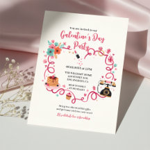 Invitación Galentines Caprichosa Teléfono Antiguo