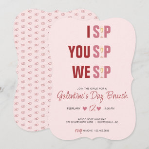 Invitación Galentine's Day Champaign Brunch