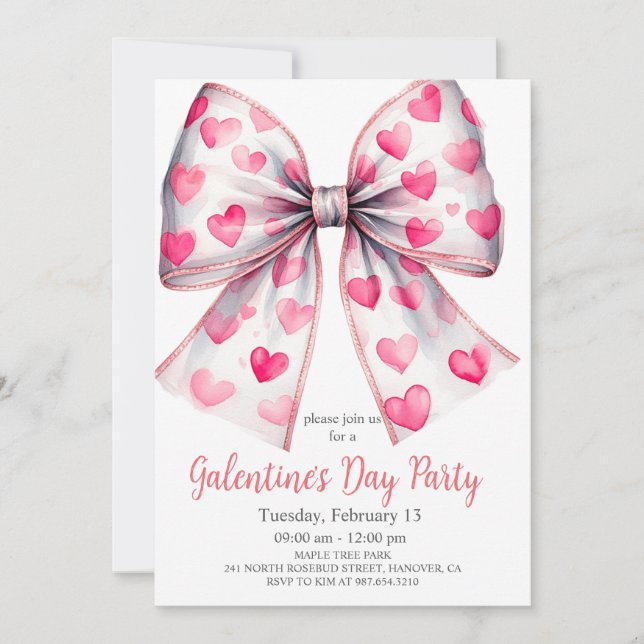 Invitación Galentine's Day 'Favorite Things' Invitation (Anverso)