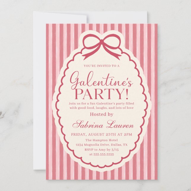 Invitación Galentine's Day Party Girls Valentine Invitation (Anverso)