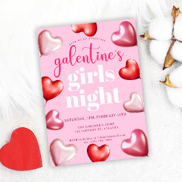 Invitación Galentine's Day Pink Fun Girly Fiesta