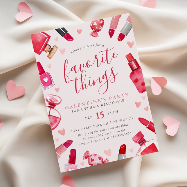 Invitación Galentine's Favorite Things Party (Subido por el creador)