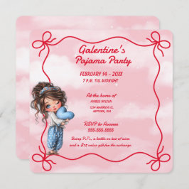 Invitación Galentine's Pajama Party Invitation