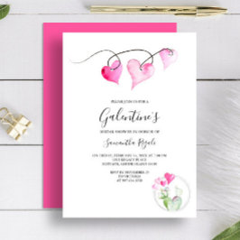 Invitación Galentines Temática Bridal Shower