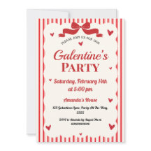 Galentines Valentines Fiesta Coquette Bow Red Hear