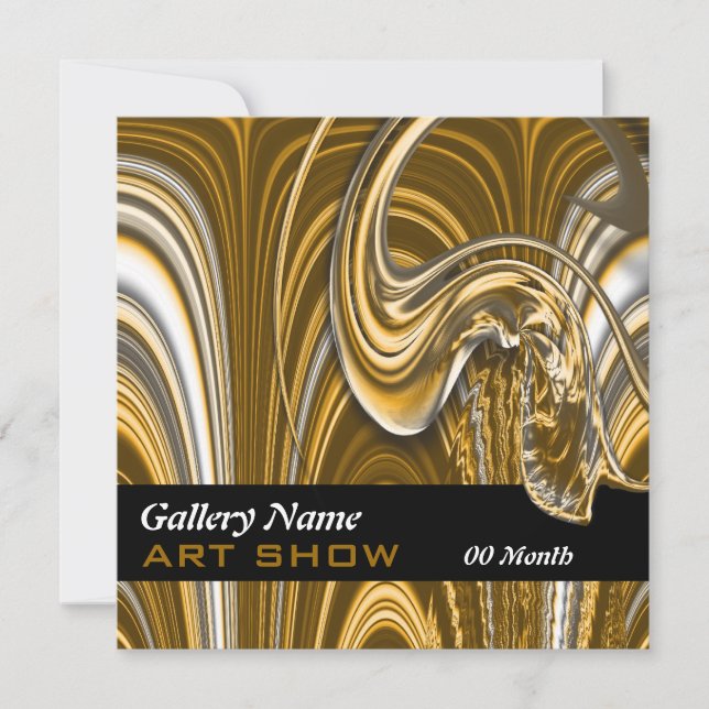 Invitación Galería de arte PERSONALIZABLE (Anverso)