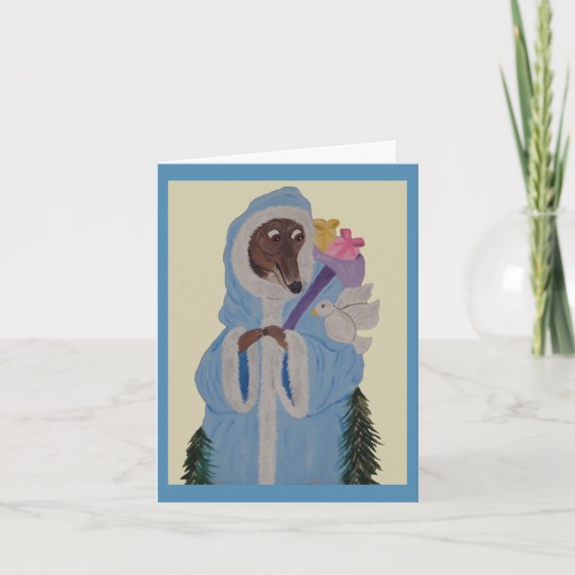 Invitación Galgo con Paloma Blanca (Anverso)
