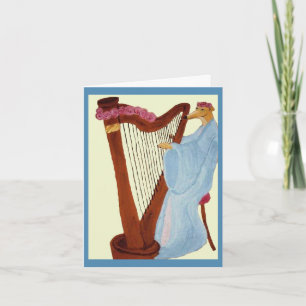 Invitación Galgo tocando un arpa
