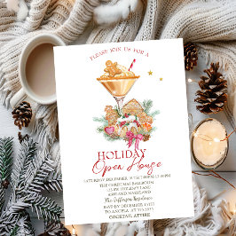 Invitación Galletas Cóctel de Jengibre Casa Abierta de Fiesta