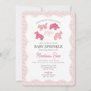 Invitación Galletas de animales escarchadas Sweet Baby Sprink