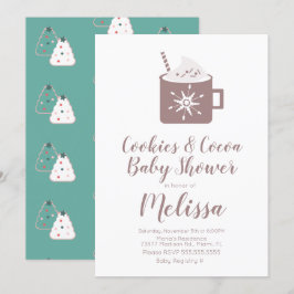 Invitación Galletas de Chocolate Caliente Taza Invierno Baby 