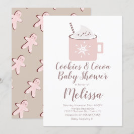 Invitación Galletas de Chocolate Caliente Taza Invierno Niña 