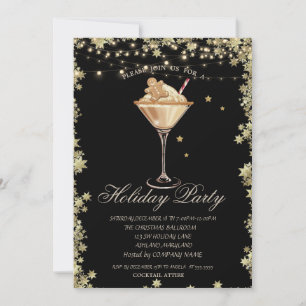 Invitación Galletas de Jengibre Cóctel Estrellas Fiesta