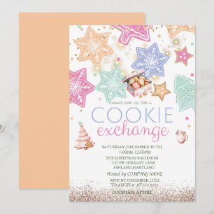Invitación Galletas de jengibre en forma de estrellas de árbo