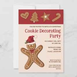 Invitación Galletas de Jengibre - Fiesta de Decoración de Gal