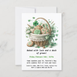 Invitación Galletas del Día de San Patricio – Dulce Suerte y 