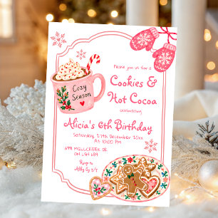 Invitación Galletas Dibujadas a Mano y Cumpleaños de Cocoa