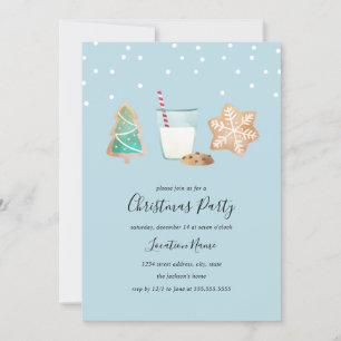 Invitación Galletas Dulces de Invierno Fiesta de Navidad