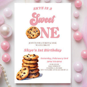 Invitación Galletas dulces y Fiesta de la leche de primer cum